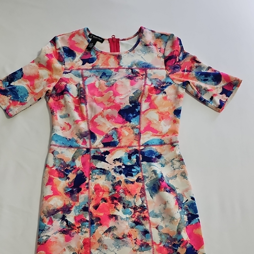 INC International Concepts Multicolor Abstract Dress